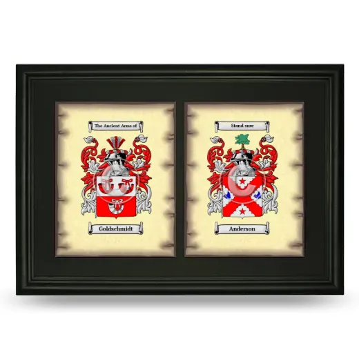 Double Coat of Arms Framed - Black