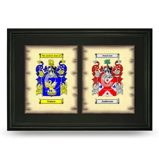 Double Coat of Arms Framed - Black