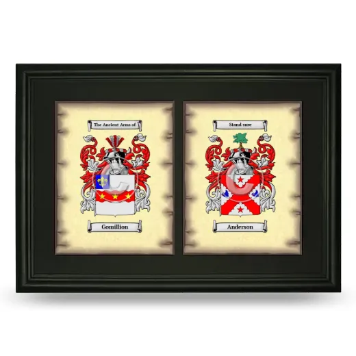 Double Coat of Arms Framed - Black