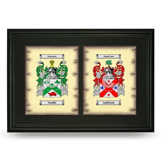 Double Coat of Arms Framed - Black