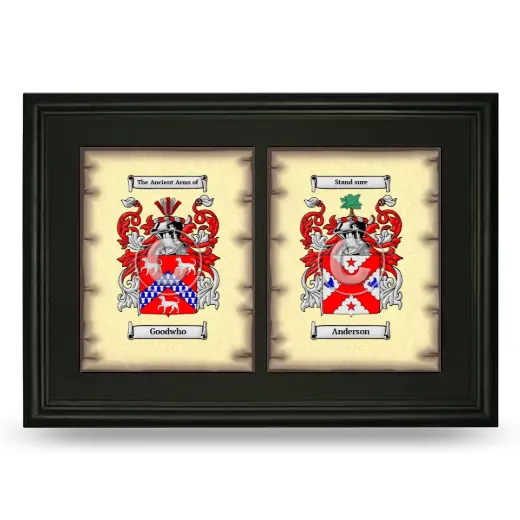 Double Coat of Arms Framed - Black