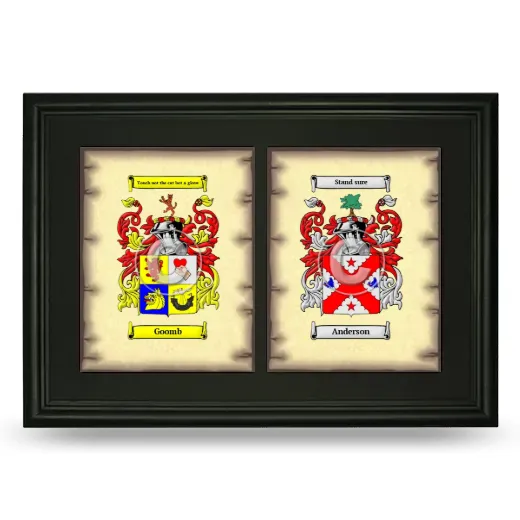 Double Coat of Arms Framed - Black