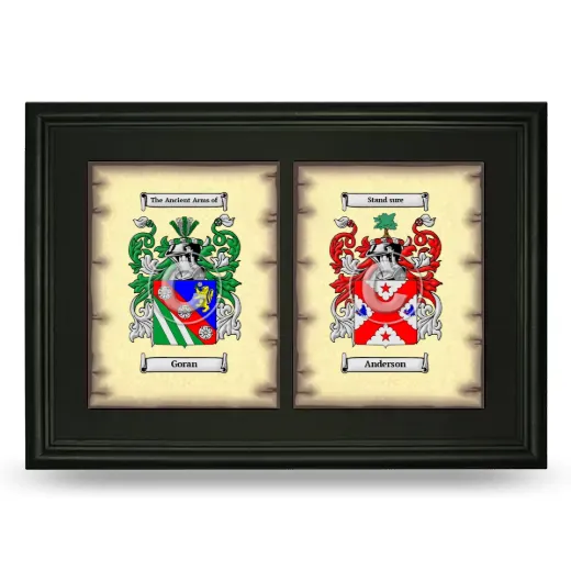 Double Coat of Arms Framed - Black