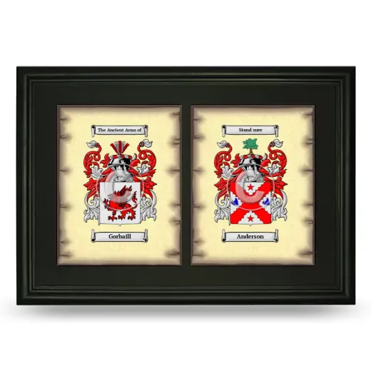 Double Coat of Arms Framed - Black