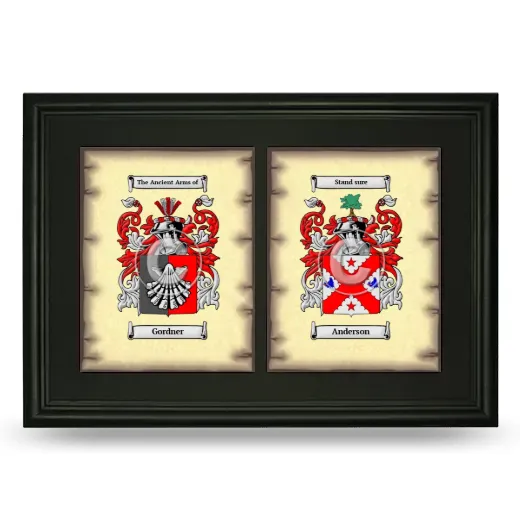 Double Coat of Arms Framed - Black