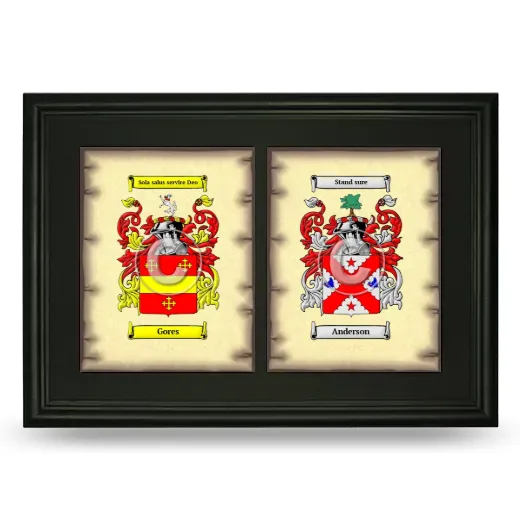 Double Coat of Arms Framed - Black