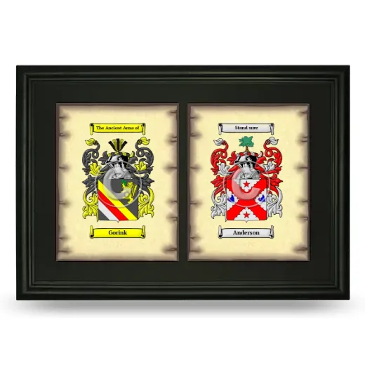 Double Coat of Arms Framed - Black