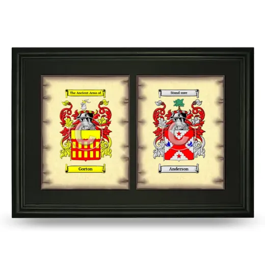 Double Coat of Arms Framed - Black