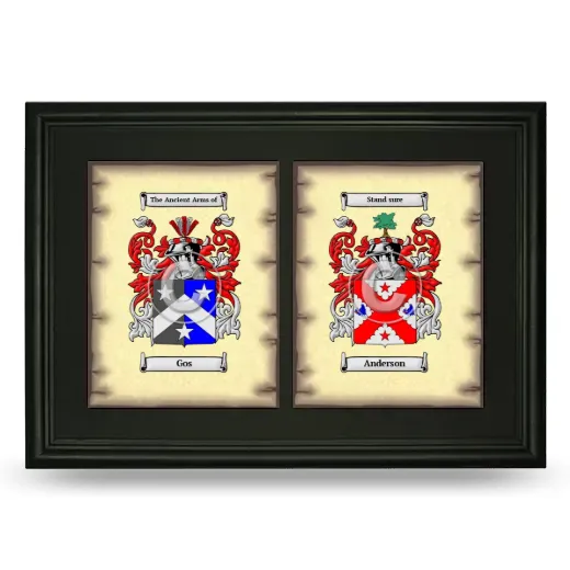 Double Coat of Arms Framed - Black