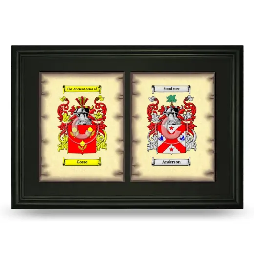 Double Coat of Arms Framed - Black