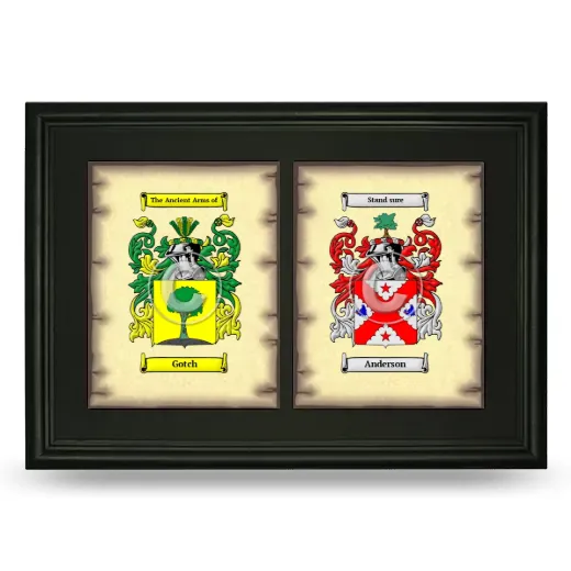 Double Coat of Arms Framed - Black