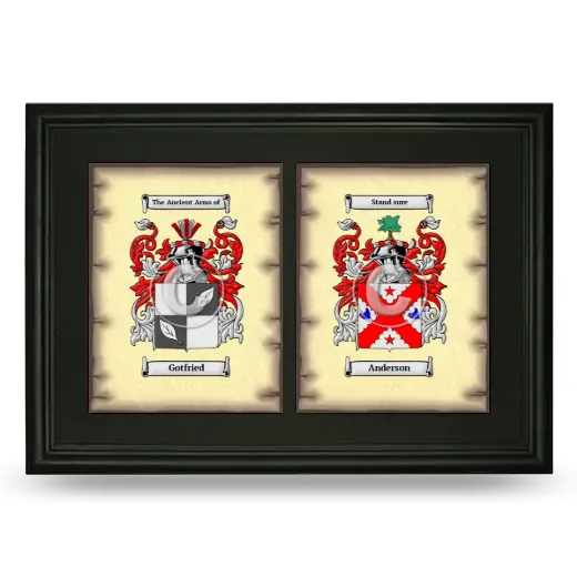 Double Coat of Arms Framed - Black