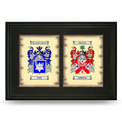 Double Coat of Arms Framed - Black