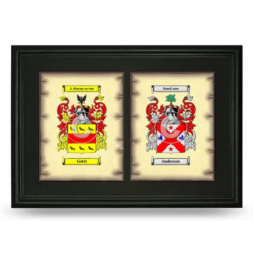 Double Coat of Arms Framed - Black