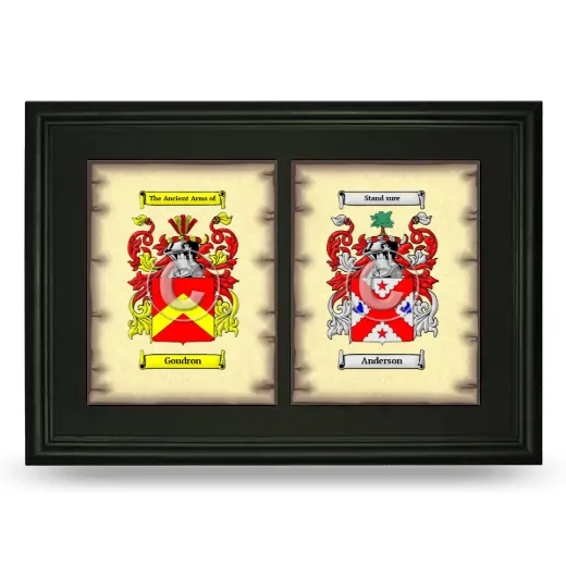 Double Coat of Arms Framed - Black