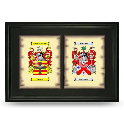 Double Coat of Arms Framed - Black