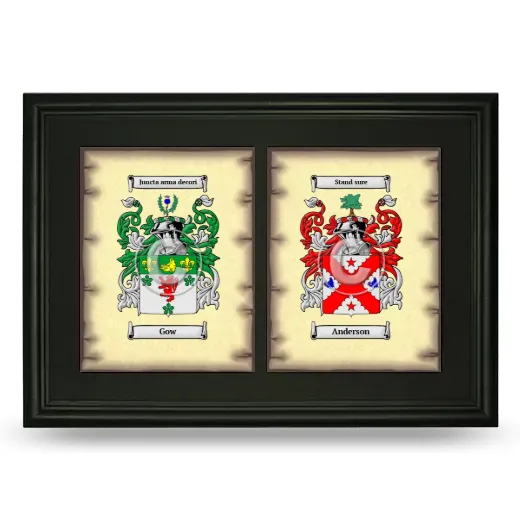 Double Coat of Arms Framed - Black