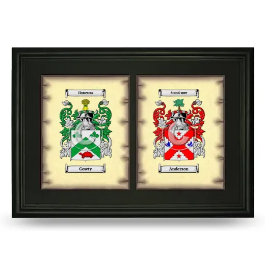 Double Coat of Arms Framed - Black