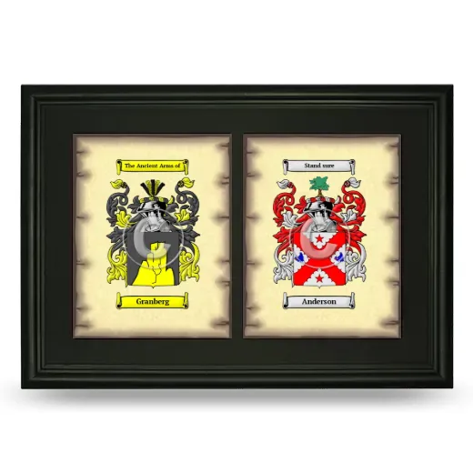 Double Coat of Arms Framed - Black