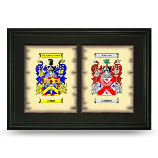 Double Coat of Arms Framed - Black