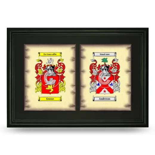 Double Coat of Arms Framed - Black