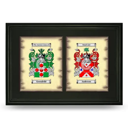 Double Coat of Arms Framed - Black