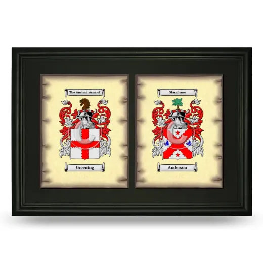 Double Coat of Arms Framed - Black