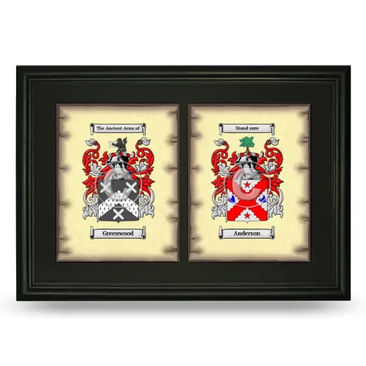 Double Coat of Arms Framed - Black