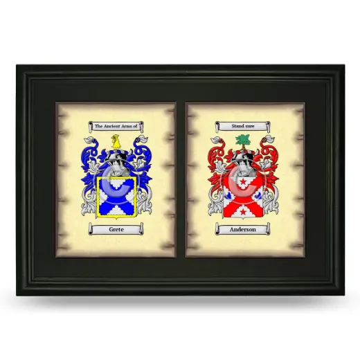 Double Coat of Arms Framed - Black