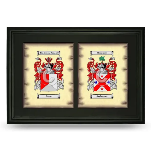 Double Coat of Arms Framed - Black