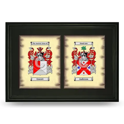 Double Coat of Arms Framed - Black