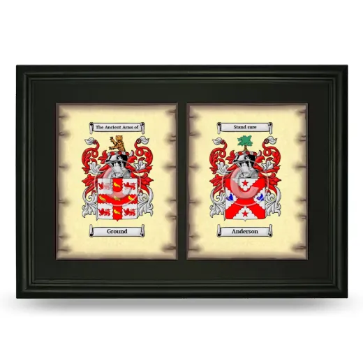Double Coat of Arms Framed - Black