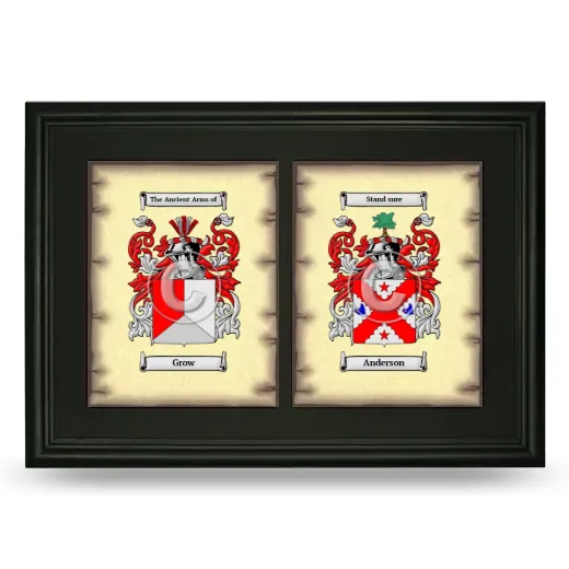 Double Coat of Arms Framed - Black