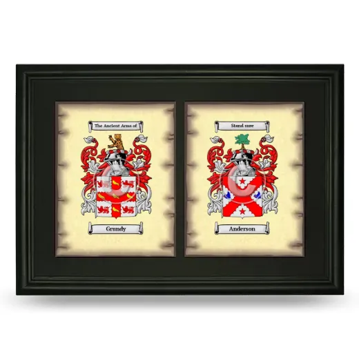 Double Coat of Arms Framed - Black