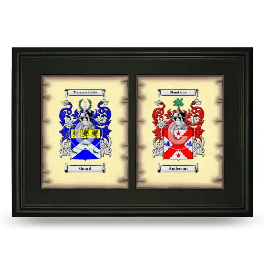 Double Coat of Arms Framed - Black