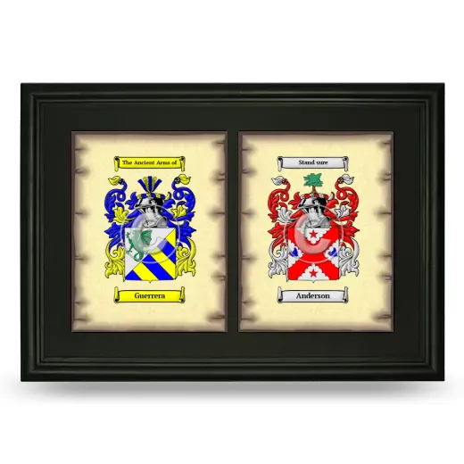 Double Coat of Arms Framed - Black