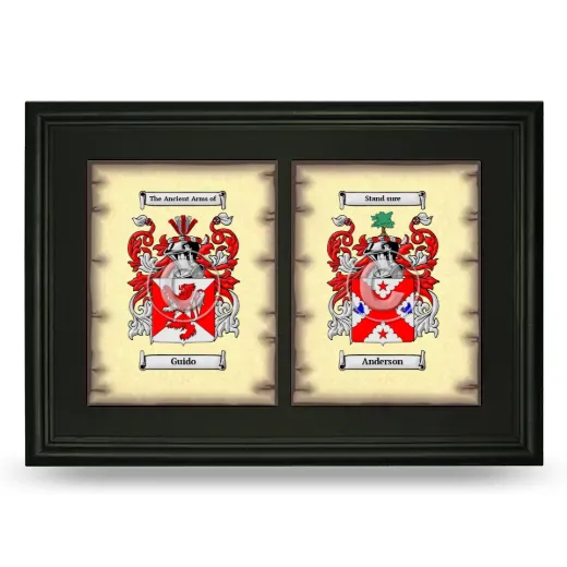 Double Coat of Arms Framed - Black