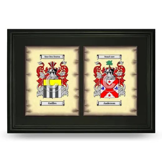 Double Coat of Arms Framed - Black
