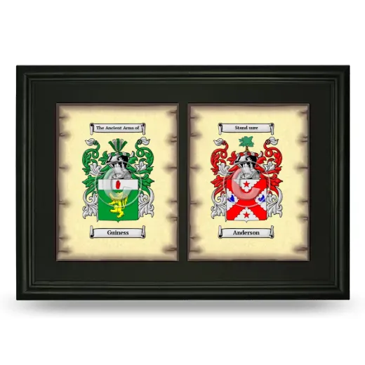 Double Coat of Arms Framed - Black