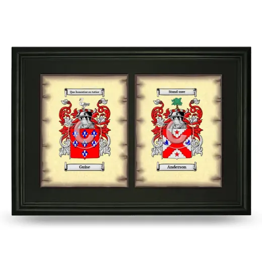 Double Coat of Arms Framed - Black
