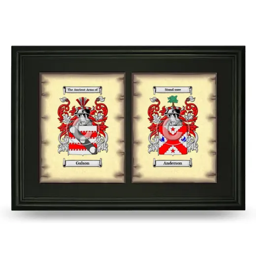 Double Coat of Arms Framed - Black