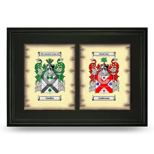 Double Coat of Arms Framed - Black