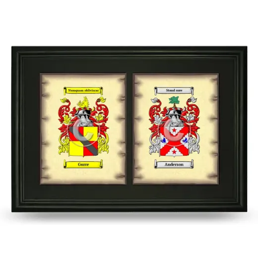 Double Coat of Arms Framed - Black