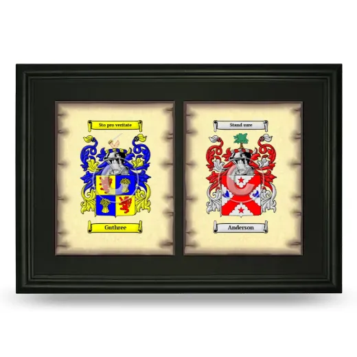 Double Coat of Arms Framed - Black