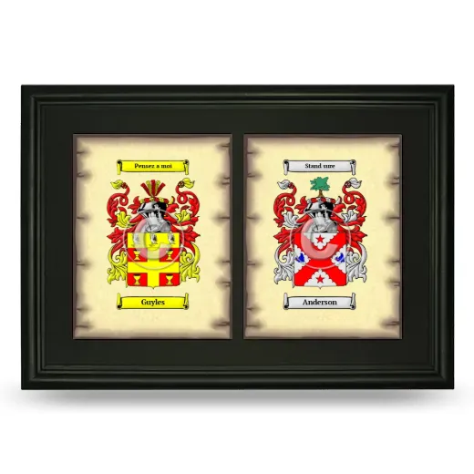 Double Coat of Arms Framed - Black