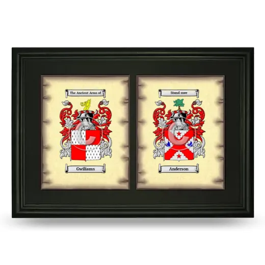 Double Coat of Arms Framed - Black