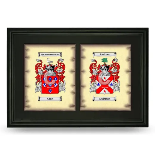 Double Coat of Arms Framed - Black