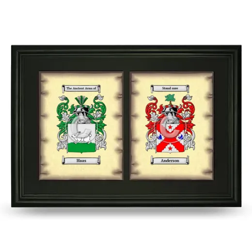 Double Coat of Arms Framed - Black
