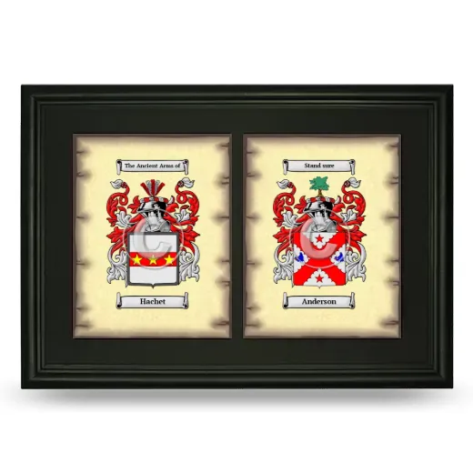 Double Coat of Arms Framed - Black