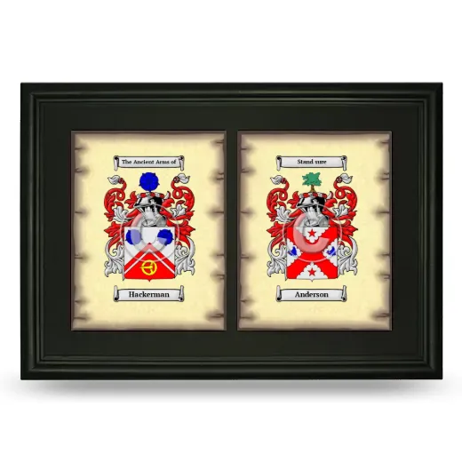 Double Coat of Arms Framed - Black